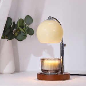 ໂຮງງານຜະລິດຂາຍຍົກທຽນໄຂ warmer lamp ການອອກແບບຕົ້ນສະບັບເຮືອນ fragrance ກິ່ນຫອມ burner wax melter flameless ແກ້ວ lampshade