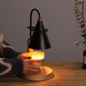 Модерна Адјутсинг Воод Цандле грејач лампа кућно ноћно светло мирис восак грејач