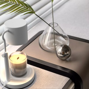 Gyertyamelegítő lámpa, állítható magasságú, szabályozható, szabályozható gyertyalámpa-melegítő időzítővel, kompatibilis a nagy tégelyes gyertyákkal, lángmentes illatú gyertyaviaszmelegítővel