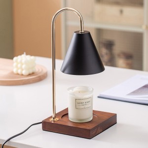 Electric Wood class style modern candle warmer lamp home decora fragrance aroma burner with GU10 halogen light bulb wax melter smokeless melting