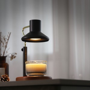 Elektryczny styl drewna, nowoczesna lampa podgrzewająca do świec, wystrój domu, kominek zapachowy z żarówką halogenową GU10, topielnikiem do wosku, bezdymnym topieniem