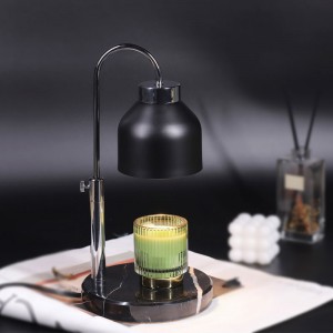 Încălzitor de lumânări vintage cu dimmer și bază de marmură Lampă de lumânare reglabilă pentru diferite dimensiuni de lumânări - Încălzitor de ceară - Decor modern pentru sufragerie, dormitor și birou - Topitor de lumânări