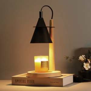 Modern Natural Rubber Wood Candle Warmer Lamp