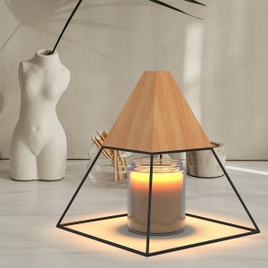 2024 Bagong creative Pyramid candle warmer lamp home aromatherapy device Warm aromatherapy machine Walang usok at berdeng mga produkto Smart desk lamp Awtomatikong pag-andar ng timing