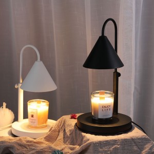 Grelec za sveče, nastavljiva svetilka za velik kozarec sveč Yankee in 3 sveče s stenjem, zgornji grelniki za senčnike, 110–120 V, električne grelne luči za sveče s samodejnim izklopom (bele/črne)