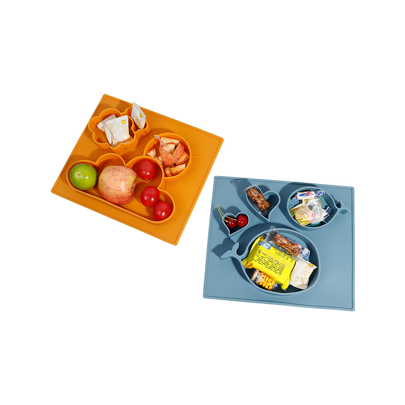 Baby’s square compartmentalized supplementary food plate