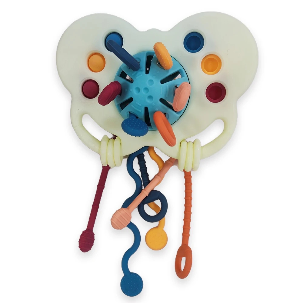 Butterfly Montessori Toys Silicone Pull String Activity Toy for Kids