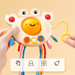Butterfly Montessori Toys Silicone Pull String Activity Toy for Kids
