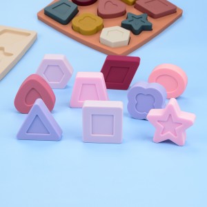 New Arrival Puzzle silikonowe BPA Free Ekologiczne silikonowe zabawki w kształcie geometrycznych zabawek do układania