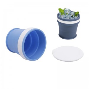 Custom na Naka-print na Logo Reusable Coffee Drinking Cup Collapsible Silicone Mug