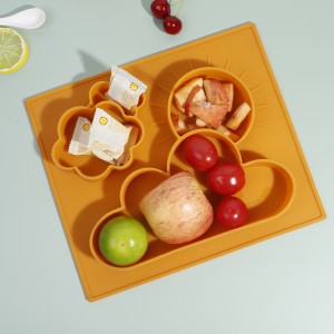 Baby Feeding Set Toddler Silicone Baby Tableware Kids Dining Dishes Plates