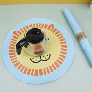 अनुकूलित प्रिंट डाइनिंग टेबल मैट खाद्य उत्पाद प्लेसमेट्स बच्चों के सिलिकॉन प्लेसमैट