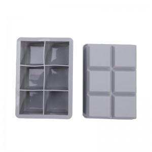 Large 6 Cavity Silicone Tray Foar Whisky Ice Cube Mold