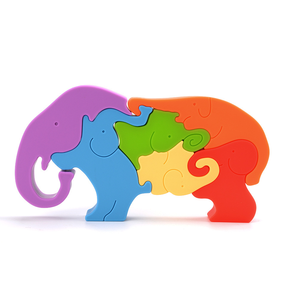 Hryzátko Bpa Free Baby prírodný kaučuk v tvare slona Silikónové stohy pre bábätká