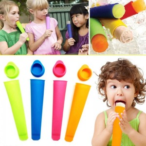 Silicone Diy Sticks Makers សម្រាប់ Lollipop Cream Mold Non-stick Trays Popsicle Stick Ice Mold