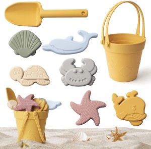 Karsti pārdod kausu veidņu komplekts Kids Beach silikona smilšu rotaļlietas