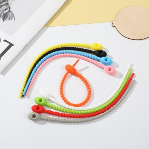 Colorful Reusable Silicone Twist Kitchen Tools Silicone Wire Cable Ties