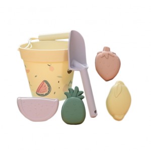 Hot Selling Sand Molds Set Kids Toys Silicone Beach Bucket Set Toy