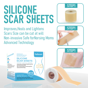Silicone Scar Sheets (1.6″ x 120″ Roll-3M), Silicone Scar Tape Roll, Scar Silicone Strips, Reusable, Professional Scar Removal Sheets for C-Section, Surgery, Burn, Keloid, Acne et