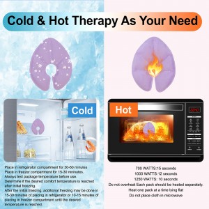 Breast Therapy Ice Packs with Soft Covers, Hot and Cold Breast Pads,Reusable Hot Cold Breast Gel Packs, Breastfeeding Essentials for Moms