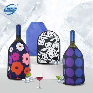 SenWo Customize Printed Wine Cooler Ice For Bottle Gel Pack Cooling Gel Cold Pack Wine Bottle