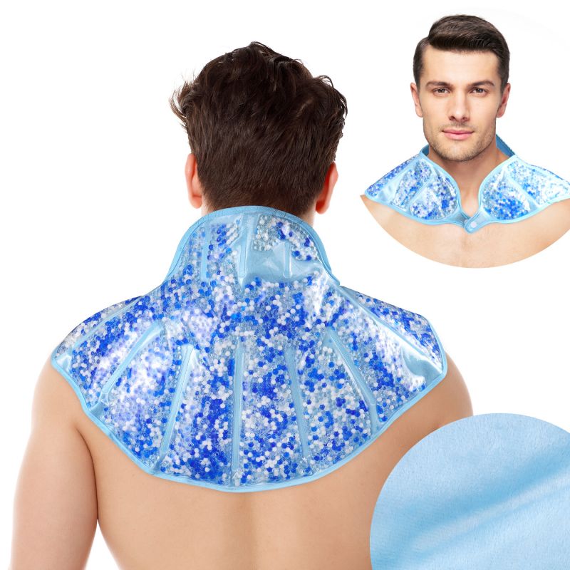 Wholesale Large Gel Beads Ice Pack & Microwavable Heating Pad for Neck  Shoulder Upper Back Pain Relief – Reusable Weighted Cold Pack for Injuries  – Hot & Cold Compress Therapy for Swelling