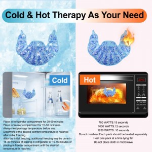 Large Gel Beads Ice Pack & Microwavable Heating Pad for Neck Shoulder Upper Back Pain Relief – Reusable Weighted Cold Pack for Injuries – Hot & Cold Compress Therapy for Swelling, Bruises, Surgery