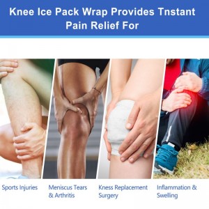 Knee Cold Pack 2 Pack Knee Ice Pack for Injuries, Reusable Gel Cold Pack with Soft Plush Backing for Knee Replacement Surgery, Pain Relief