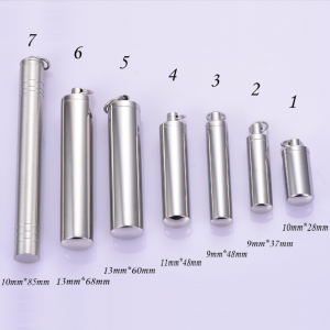 8 Size Cylinder Cremation Urn Necklace for Ashes Memorial Keepsake Pendant Stainless Steel Keepsake Jewelry