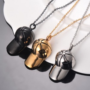 Stylish Screw Design Can be Ope Baseball Cap Memorial Urn Necklaces Stainless Steel Cremation Keepsake Pendant Gifts Jewelry