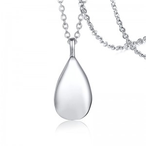 Women’s Urn Necklace Pet Loss Teardrop Pendant Keepsake Ashes Cremation Memorial Stainless Steel Jewelry
