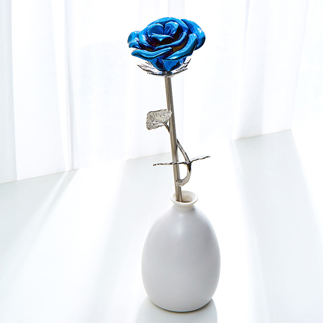 Rose Flower Keepsake Urns Long-Stem Colorful Rose Flower Cremation Urns – Funeral Urn for Ashes