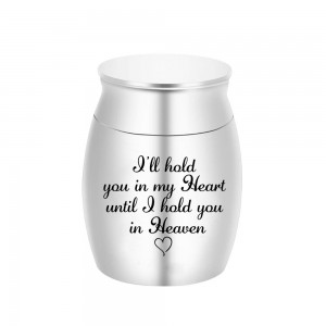Small Keepsake Metal Engraved Urns for Human Ashes Mini Cremation Urns for Ashes Text Memorial Ashes Holder