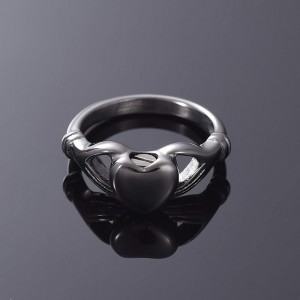 Custom Cremation Openable Cremation Ashes Urn Finger Rings Heart Shape Pet Memorial Ring For Women Jewelry