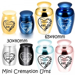 Cremation Urn for Ashes Gone Dog Paw Print Small Urn for Pet Ashes Mini Urn Ashes Holder Keepsake Urn for Ashes Decorative Urn