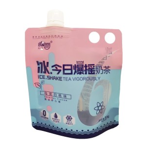 Food Grade Milk Tea Drinks Liquid Packing Stand-up Spout Plastic Bag