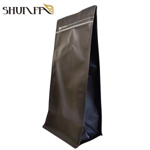 Wholesale Matte Black Side Gusset Stand up Pouch with Valve Coffee Zipper Bag