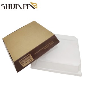 Food Paper Container Dessert Brownie Donut Baking Bread Cake Packaging Box