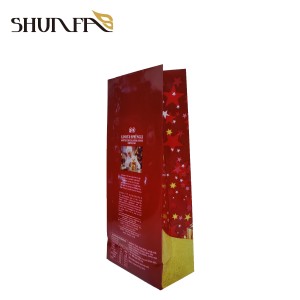 Food Grade Square Bottom Packaging Christmas Theme Candy Chocolate Packing Bag