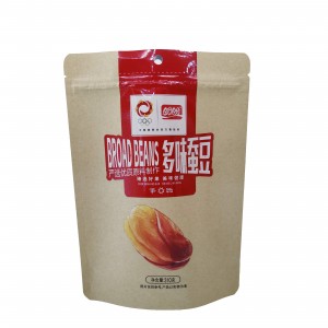 Custom Kraft Paper Coffee Nuts Food UV Processing Stand-up Zipper Bag