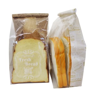 Clear Plastic Film Fresh Bread Toast Food Packaging Tin Tie Bag