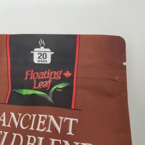 Flat Bottom Grain Food Packaging 100% Recyclable PE Zipper Bag