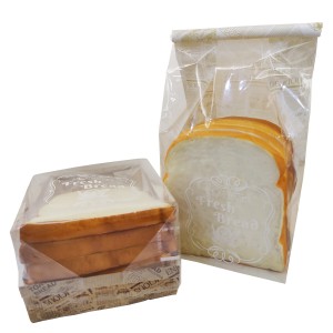 Clear Plastic Film Fresh Bread Toast Food Packaging Tin Tie Bag