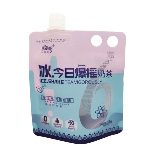Food Grade Milk Tea Drinks Liquid Packing Stand-up Spout Plastic Bag