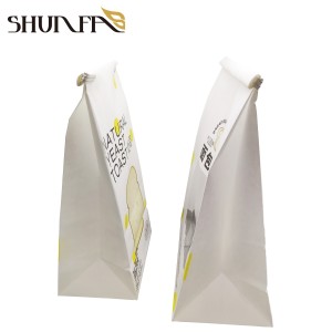 White Kraft Paper with Window Tin Tie Baked Food Bread Packaging Bag