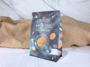 Custom Gold Sand Film Matte Shiny Surface Ziplock Food Packaging Bag