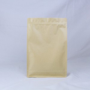 Spot Wholesale Can Be Customized Degradable Environmental Protection Eight Side Sealed Window Kraft Paper Bag