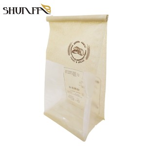 Whosale Kraft Paper Eight-Side Sealing Packaging Toast Bread Cotton Paper Bag
