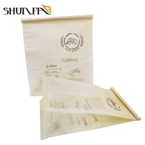 Whosale Kraft Paper Eight-Side Sealing Packaging Toast Bread Cotton Paper Bag