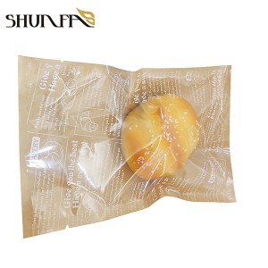 China Supplier Three-Side Sealing Pouches Bakery Food Bread Packing Oil-Proof Paper Bag